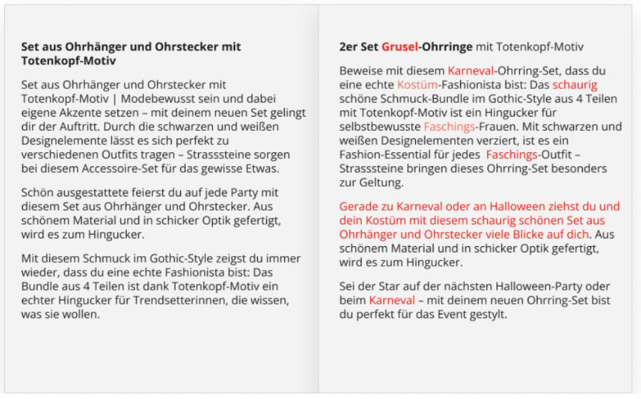 Seasonal Text Comparison