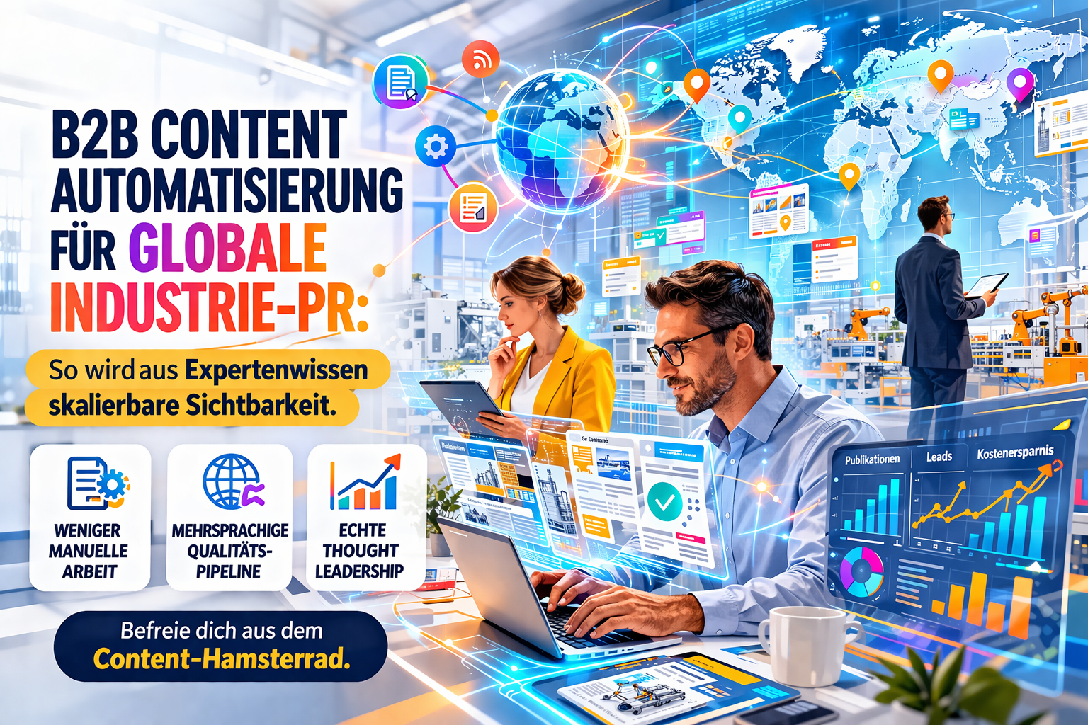 Was ist B2B Content Automatisierung für globale Industrie-PR?