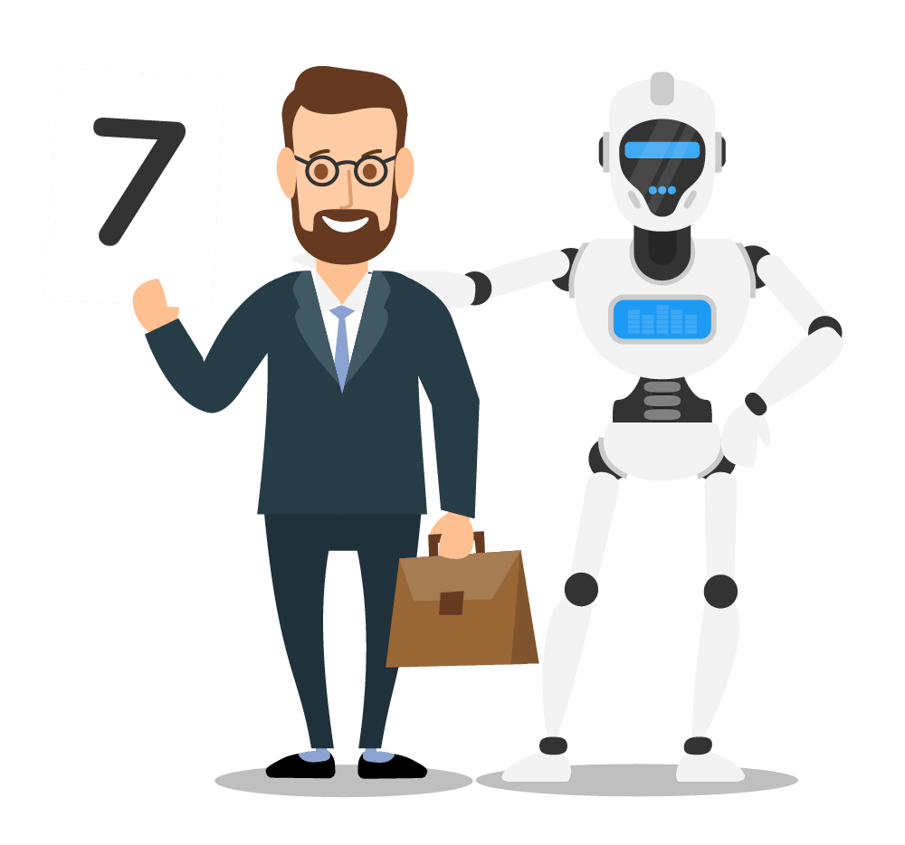 Human and AI working together