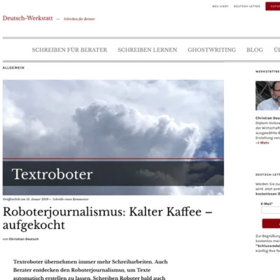 Roboterjournalismus: Kalter Kaffee – aufgekocht