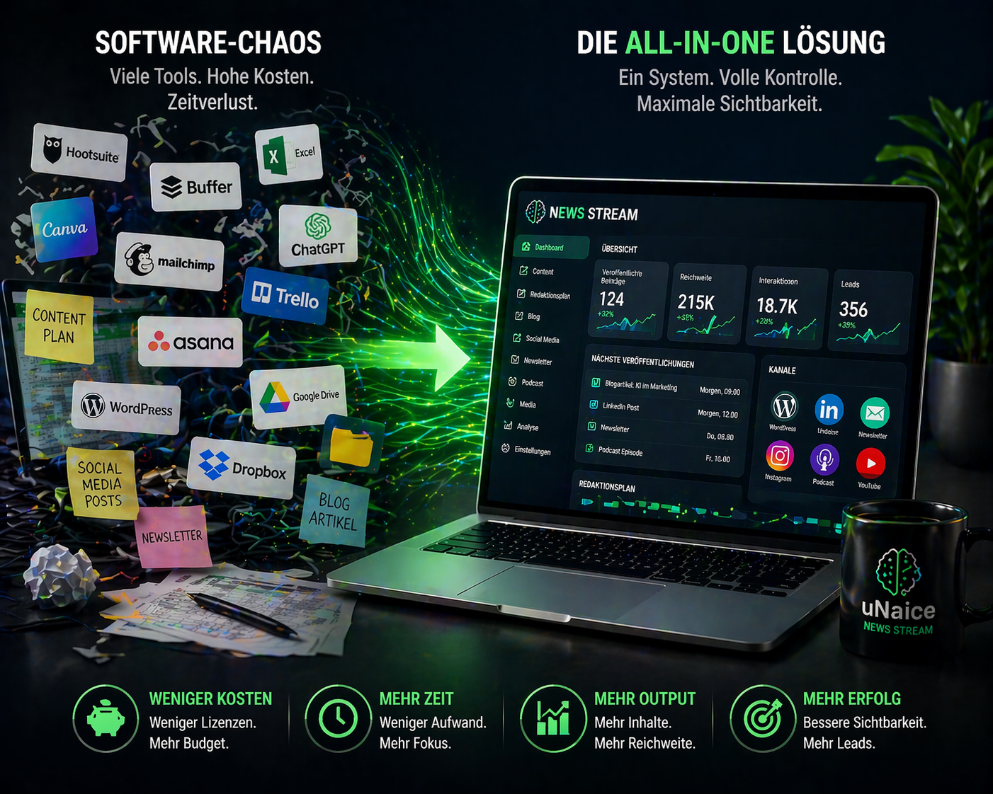 Welche bestehenden Insellösungen können durch eine All-in-One Content-Plattform ersatzlos gestrichen werden?