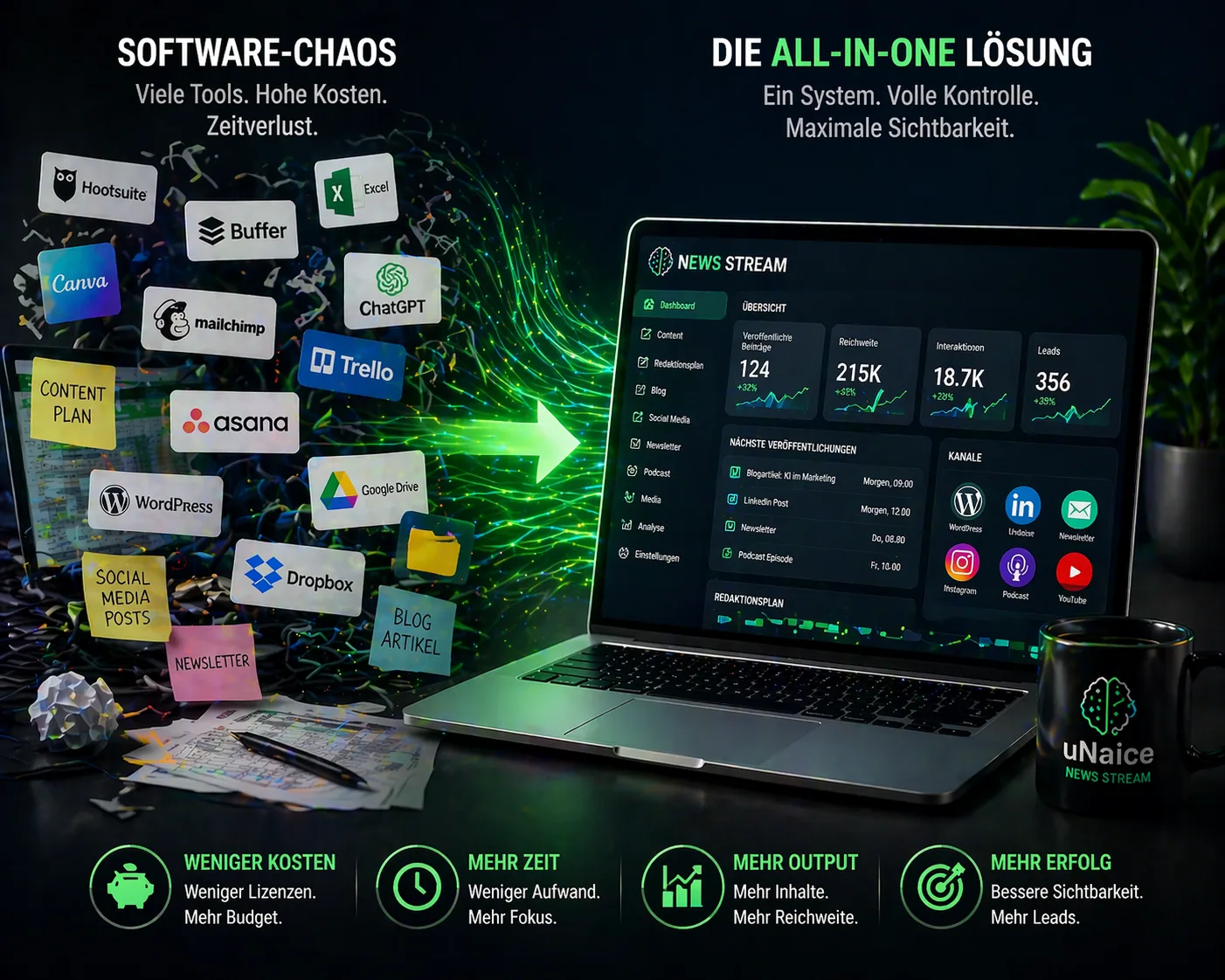 Welche bestehenden Insellösungen können durch eine All-in-One Content-Plattform ersatzlos gestrichen werden?