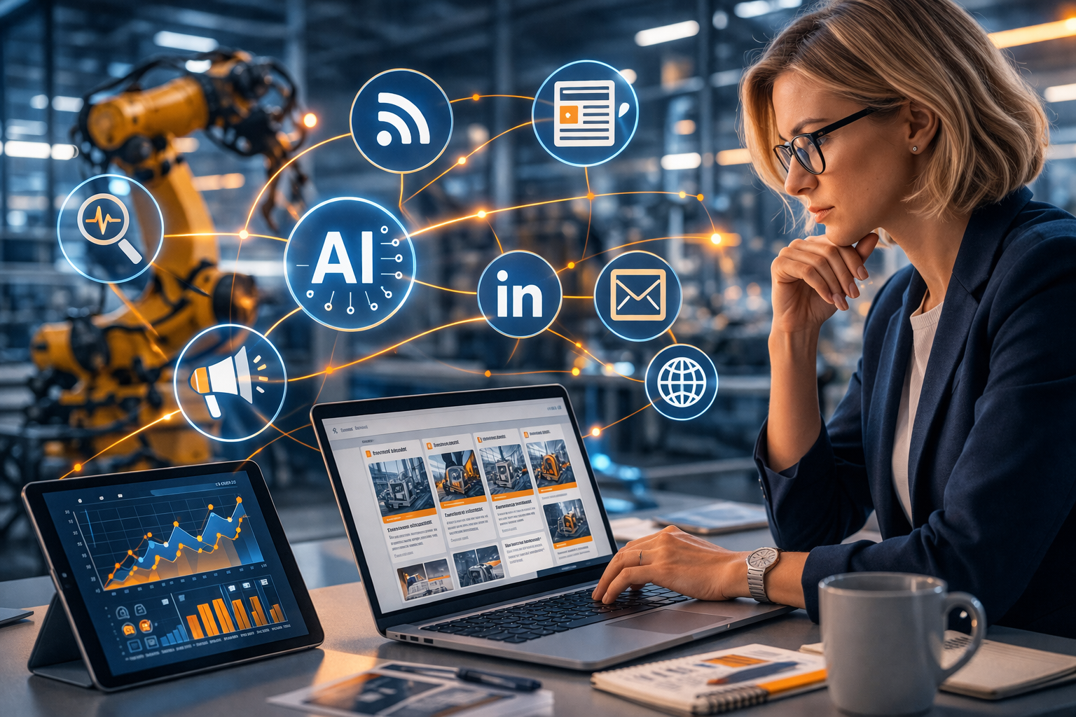 Wie generiert KI aus Datenblättern B2B-Multichannel-Kampagnen?