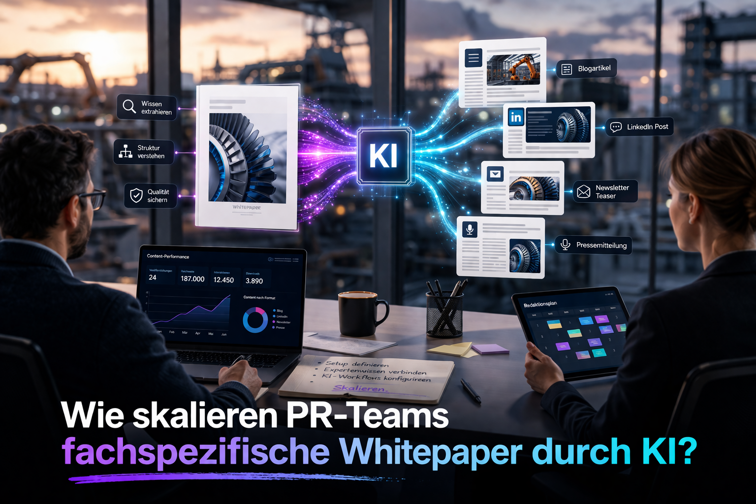 Wie skalieren PR-Teams fachspezifische Whitepaper durch KI?