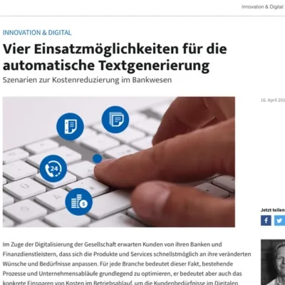 Vier Einsatzmöglichkeiten für automatische Textgenerierung