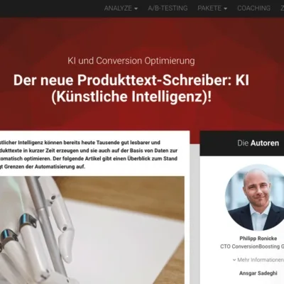 Die neuen Produkttext-Schreiber: KI (Künstliche Intelligenz)