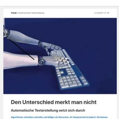 Automatische Texterstellung: Den Unterschied merkt man nicht