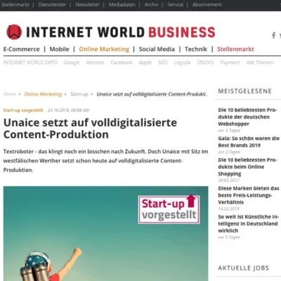 uNaice setzt auf volldigitalisierte Content-Produktion