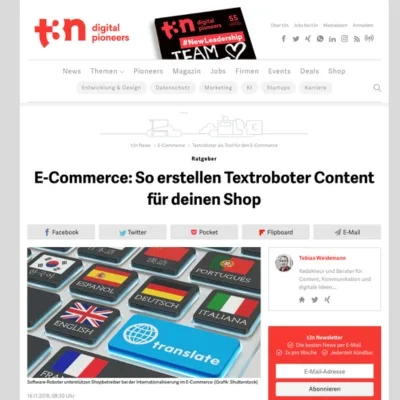 E-Commerce: How Text Robots can create content for your shop